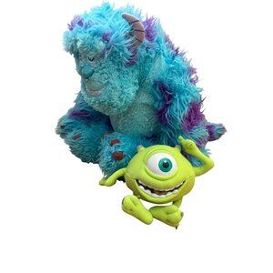 Disney Monsters Inc Sulley & Mike Wazowski Plush Stuffed Animal Set